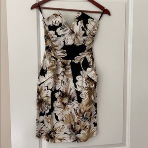 Strapless multi neutral colored cocktail dress